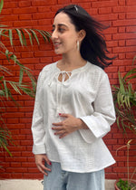 Load image into Gallery viewer, White Cotton - Flex Tie Up Top