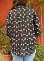 Load image into Gallery viewer, Midnight Blue Block Print Shirt