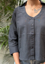 Load image into Gallery viewer, Light-Blue Cotton Flex Button Shirt