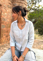 Load image into Gallery viewer, Charcoal Grey Cotton Flex Shirt