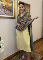 Load image into Gallery viewer, Cream Cotton Kurta Set
