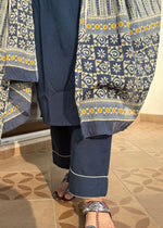 Load image into Gallery viewer, Deep Blue Cotton Kurta Set