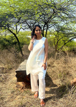 Load image into Gallery viewer, White Cotton Satin Coord