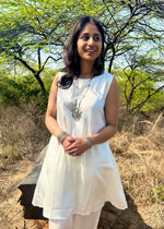 Load image into Gallery viewer, White Cotton Satin Coord