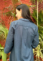 Load image into Gallery viewer, Deep Teal Cotton Flex With White Pants