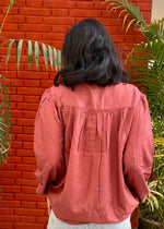 Load image into Gallery viewer, Rust Pink Full Sleeves Rayon Top