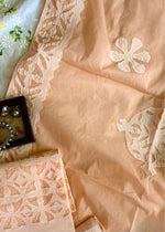 Load image into Gallery viewer, Peach Cotton Applique Suit & Dupatta
