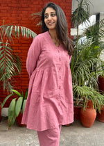 Load image into Gallery viewer, Pink Cotton - Dobby Coord with Gathers
