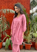 Load image into Gallery viewer, Pink Cotton - Dobby Coord with Gathers