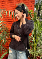 Load image into Gallery viewer, Charcoal Grey Shiffli Shirt