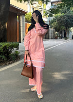 Load image into Gallery viewer, Peach Cotton Flex Coord with Pearl Buttons