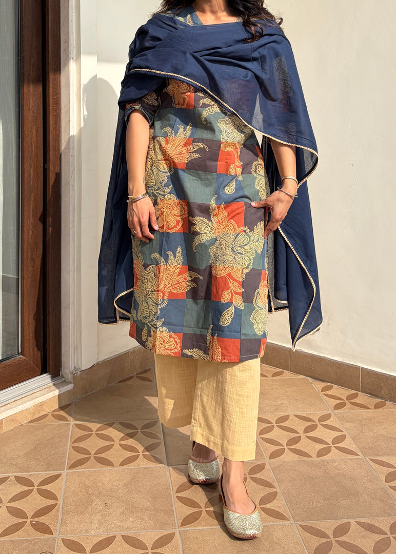 Colorful Floral Kurta Set
