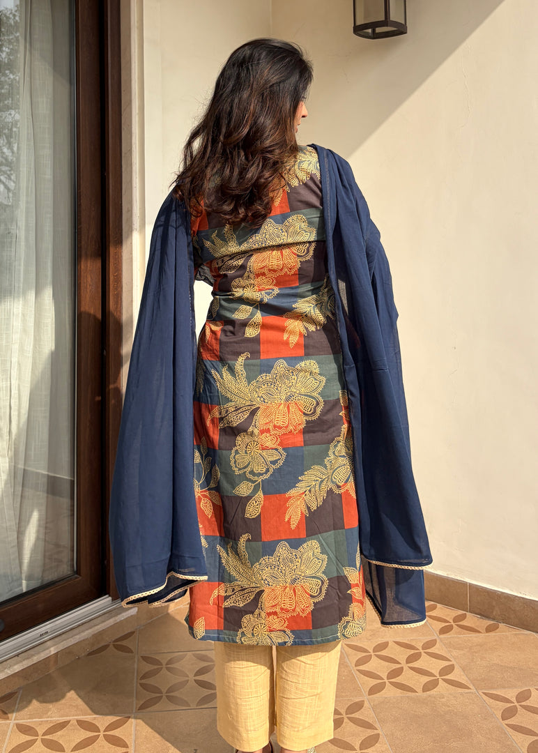 Colorful Floral Kurta Set