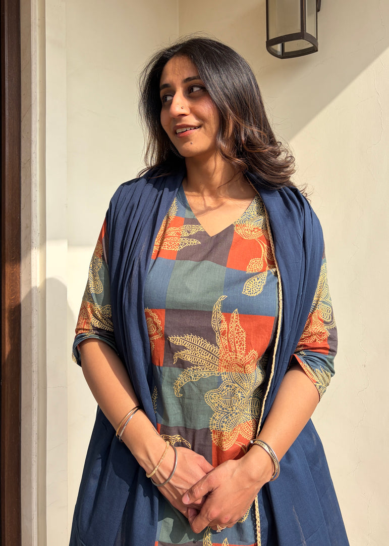 Colorful Floral Kurta Set