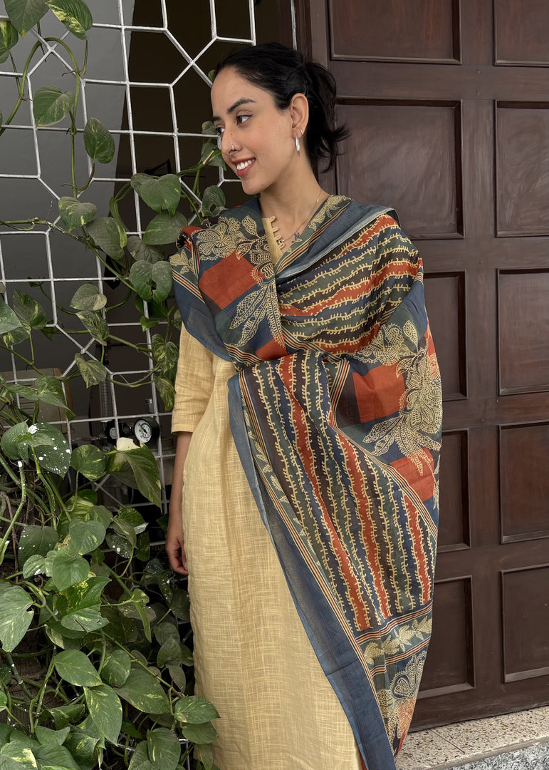 Cream Cotton Kurta Set