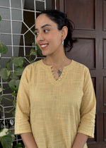 Load image into Gallery viewer, Cream Cotton Kurta Set