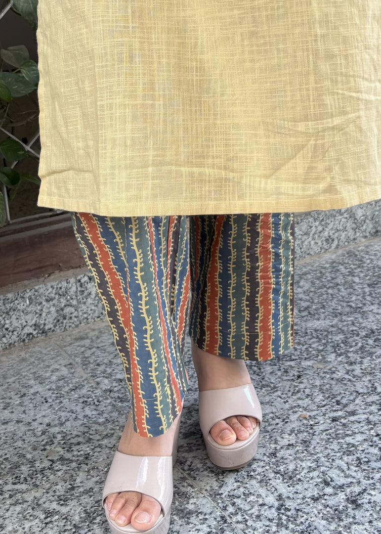 Cream Cotton Kurta Set