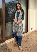 Load image into Gallery viewer, Deep Blue Cotton Kurta Set