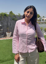 Load image into Gallery viewer, Pink &amp; White Fitted Cotton Shirt