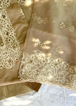 Load image into Gallery viewer, Beige Chanderi Cutwork Suit &amp; Chanderi Dupatta
