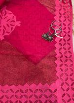 Load image into Gallery viewer, Hot Pink Cotton Applique Suit &amp; Dupatta