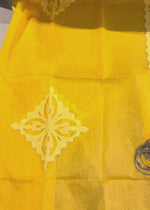 Load and play video in Gallery viewer, Yellow Cotton Applique Suit &amp; Dupatta